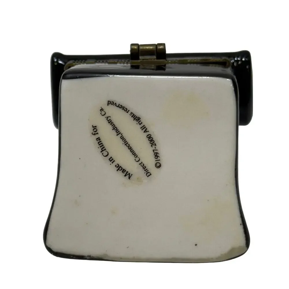 Limoges-Style Porcelain Hinged Trinket Box. - Picture 5 of 6